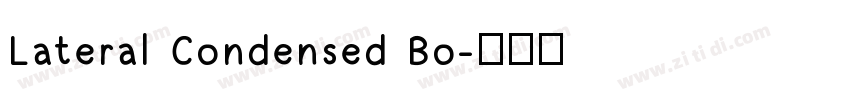 Lateral Condensed Bo字体转换